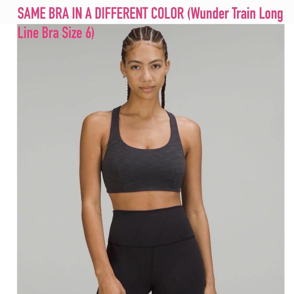 NWT Lululemon Wunder Train Long Line Bra EVERLUX Size 6 C/D Cedar CFSM - Picture 8 of 10